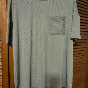 Men's Green Ribbed Shirt
